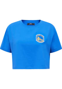 Pro Standard Golden State Warriors Womens Blue Boxy Short Sleeve T-Shirt