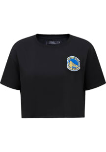 Pro Standard Golden State Warriors Womens Black Boxy Short Sleeve T-Shirt