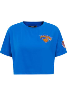 Pro Standard New York Knicks Womens Blue Boxy Short Sleeve T-Shirt