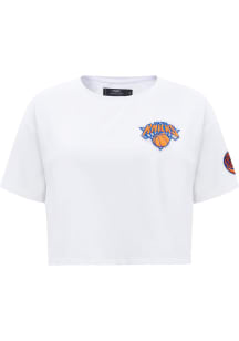 Pro Standard New York Knicks Womens White Boxy Short Sleeve T-Shirt