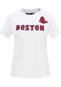 Pro Standard Boston Red Sox Womens White Slim Fit Short Sleeve T-Shirt