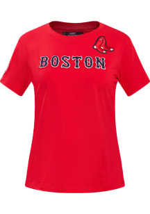 Pro Standard Boston Red Sox Womens Red Slim Fit Short Sleeve T-Shirt