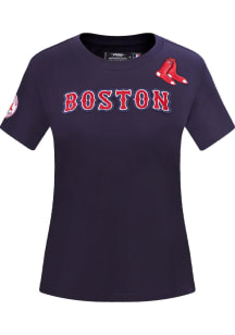 Pro Standard Boston Red Sox Womens Navy Blue Slim Fit Short Sleeve T-Shirt