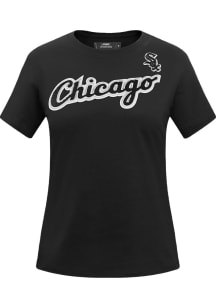 Pro Standard Chicago White Sox Womens Black Slim Fit Short Sleeve T-Shirt