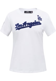 Pro Standard Los Angeles Dodgers Womens White Slim Fit Short Sleeve T-Shirt