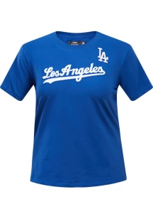 Pro Standard Los Angeles Dodgers Womens Blue Slim Fit Short Sleeve T-Shirt