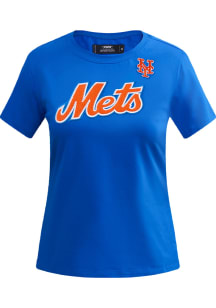 Pro Standard New York Mets Womens Blue Slim Fit Short Sleeve T-Shirt