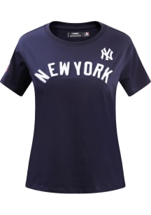 Pro Standard New York Yankees Womens Navy Blue Slim Fit Short Sleeve T-Shirt