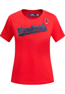 Pro Standard St Louis Cardinals Womens Red Slim Fit Short Sleeve T-Shirt