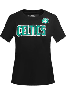 Pro Standard Boston Celtics Womens Black Slim Fit Short Sleeve T-Shirt