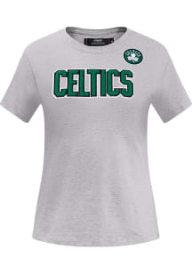 Pro Standard Boston Celtics Womens Grey Slim Fit Short Sleeve T-Shirt
