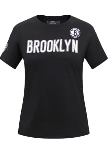 Pro Standard Brooklyn Nets Womens Black Slim Fit Short Sleeve T-Shirt