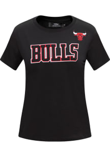 Pro Standard Chicago Bulls Womens Black Slim Fit Short Sleeve T-Shirt