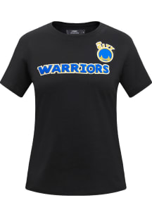 Pro Standard Golden State Warriors Womens Black Slim Fit Short Sleeve T-Shirt