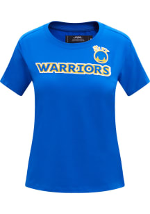 Pro Standard Golden State Warriors Womens Blue Slim Fit Short Sleeve T-Shirt