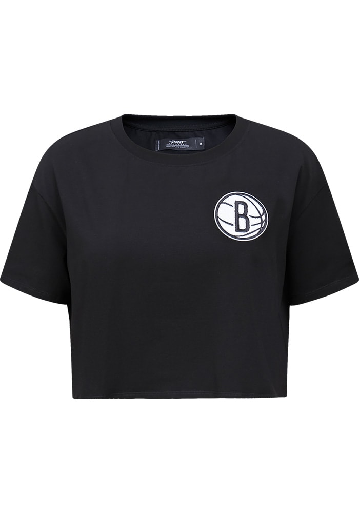Pro Standard Brooklyn Nets Womens Boxy T-Shirt - BLACK