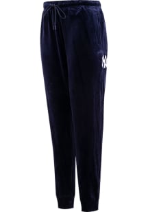 Pro Standard New York Yankees Womens Velour Jogger Navy Blue Sweatpants