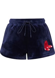 Pro Standard Boston Red Sox Womens Navy Blue Velour Shorts