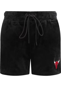 Pro Standard Chicago Bulls Womens Black Velour Shorts