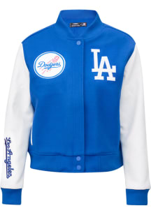 Pro Standard Los Angeles Dodgers Womens Blue Wool Varsity Heavy Weight Jacket