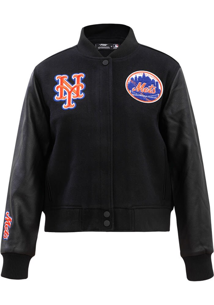 New York Mets Pro Standard Womens BLACK Wool Varsity Heavy