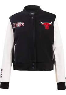Pro Standard Chicago Bulls Womens Black Wool Varsity Heavy Weight Jacket