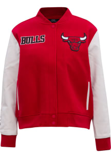 Pro Standard Chicago Bulls Womens Red Wool Varsity Heavy Weight Jacket