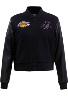 Pro Standard Los Angeles Lakers Womens Black Wool Varsity Heavy Weight Jacket