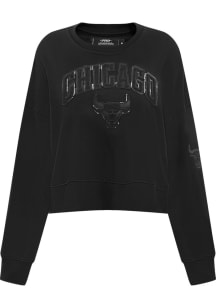 Pro Standard Chicago Bulls Womens Black Tonal Crew Sweatshirt