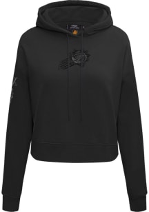 Pro Standard Phoenix Suns Womens Black Tonal Cropped Hooded Sweatshirt