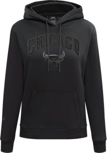 Pro Standard Chicago Bulls Womens Black Tonal Hooded Sweatshirt