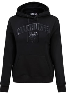 Pro Standard Milwaukee Bucks Womens Black Tonal Hooded Sweatshirt