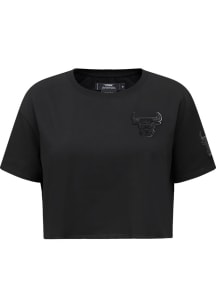 Pro Standard Chicago Bulls Womens Black Tonal Boxy Short Sleeve T-Shirt