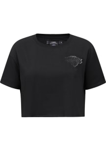 Pro Standard New York Knicks Womens Black Tonal Boxy Short Sleeve T-Shirt