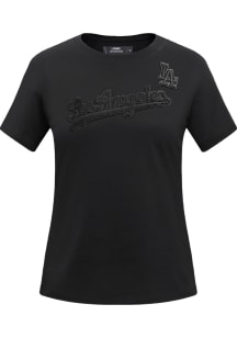 Pro Standard Los Angeles Dodgers Womens Black Tonal Slim Fit Short Sleeve T-Shirt