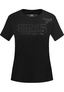 Pro Standard Chicago Bulls Womens Black Tonal Slim Fit Short Sleeve T-Shirt