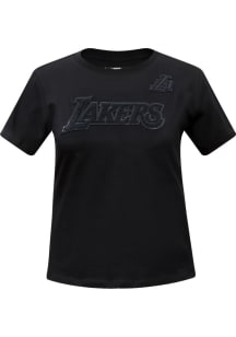 Pro Standard Los Angeles Lakers Womens Black Tonal Slim Fit Short Sleeve T-Shirt
