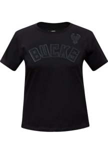 Pro Standard Milwaukee Bucks Womens Black Tonal Slim Fit Short Sleeve T-Shirt