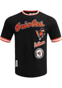 Pro Standard Baltimore Orioles Black Retro Chenille Short Sleeve Fashion T Shirt