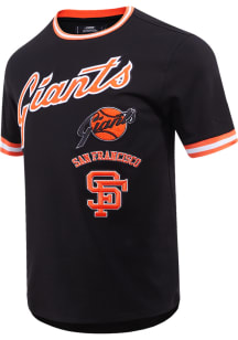 Pro Standard San Francisco Giants Black Retro Chenille Short Sleeve Fashion T Shirt