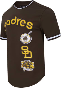 Pro Standard San Diego Padres Brown Retro Chenille Short Sleeve Fashion T Shirt