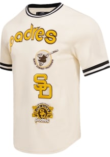 Pro Standard San Diego Padres White Retro Chenille Short Sleeve Fashion T Shirt