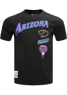 Pro Standard Arizona Diamondbacks Black Retro Chenille Short Sleeve Fashion T Shirt