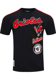 Pro Standard Baltimore Orioles Black Retro Chenille Short Sleeve Fashion T Shirt
