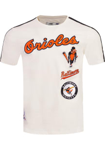 Pro Standard Baltimore Orioles White Retro Chenille Short Sleeve Fashion T Shirt