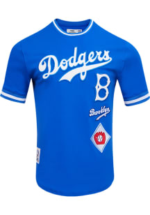 Pro Standard Brooklyn Dodgers Blue Retro Chenille Short Sleeve Fashion T Shirt