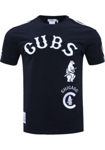 Pro Standard Chicago Cubs Navy Blue Retro Chenille Short Sleeve Fashion T Shirt