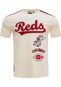 Pro Standard Cincinnati Reds White Retro Chenille Short Sleeve Fashion T Shirt