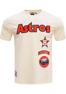 Pro Standard Houston Astros White Retro Chenille Short Sleeve Fashion T Shirt