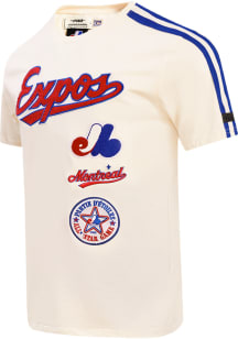 Pro Standard Montreal Expos White Retro Chenille Short Sleeve Fashion T Shirt